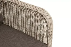 "Гляссе" диван трехместный из искусственного ротанга, цвет бежевый