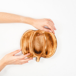 Менажница деревянная из сибирского кедра для подачи блюд и закусок с гравировкой "ТЫКОВКА". MG104