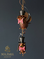 Кормушка "Ворон" в ассортименте 12х10x13 см + подвес 24см