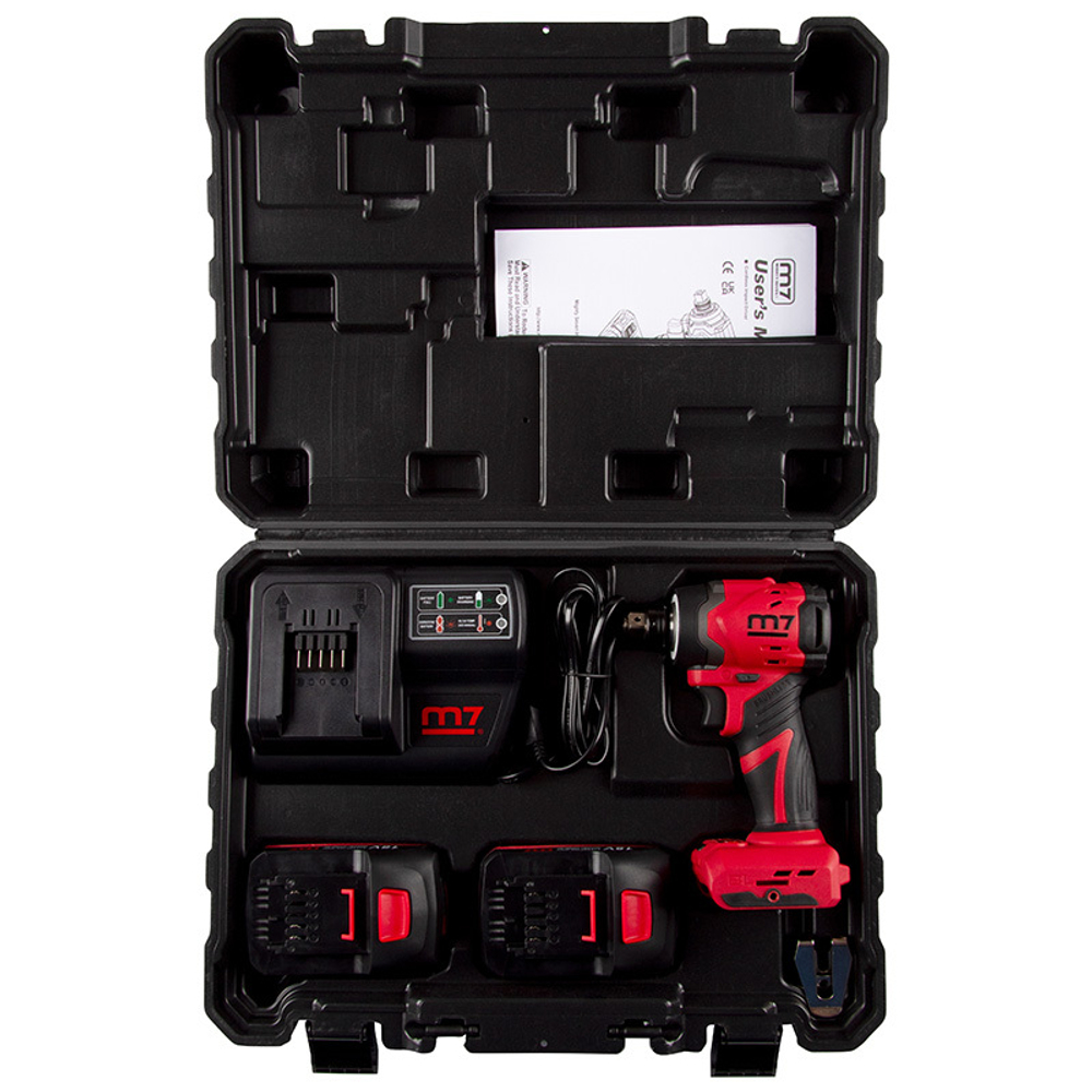 MIGHTY SEVEN (DS-203S) Аккумуляторный шуруповерт, ударный, 18 В, 4 предмета, кейс