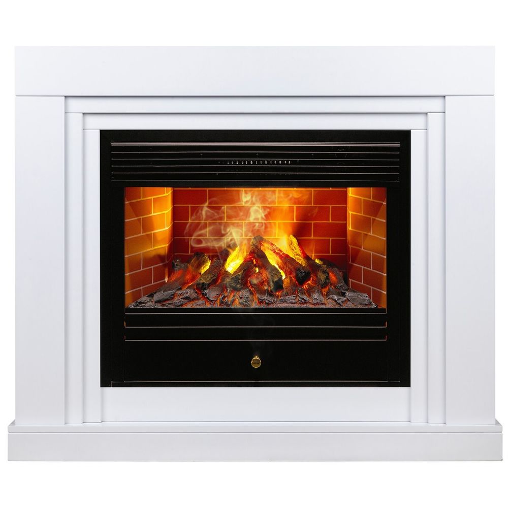 Электрокамин RealFlame Stanley 26 WT белый с очагом 3D Novara