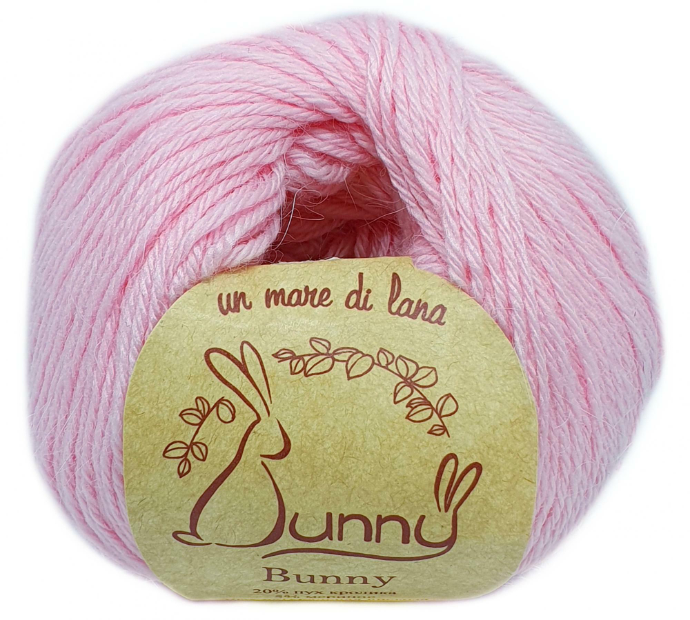 Пряжа Bunny 50г, 200м, 20%пух кролика, 5%меринос, 30%натуральная вискоза, 45%нейлон (цена за 1 шт)