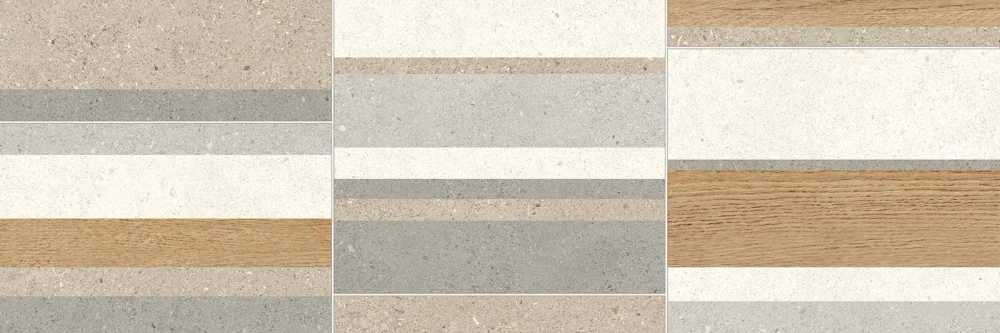 Настенная плитка Alma Ceramica TWU3090AGL14R Angola 30x90 микс матовая под камень / под дерево /