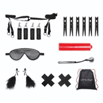 Большой набор для БДСМ-игр Sensual Experience (Цвет: черный)