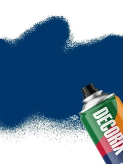 Краска синяя в баллончике глянцевая акриловая DECORIX - Темно-синяя эмаль аэрозольная для любых поверхностей 520 мл