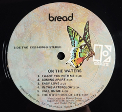 Винтажная виниловая пластинка LP Bread On The Waters (USA 1970)