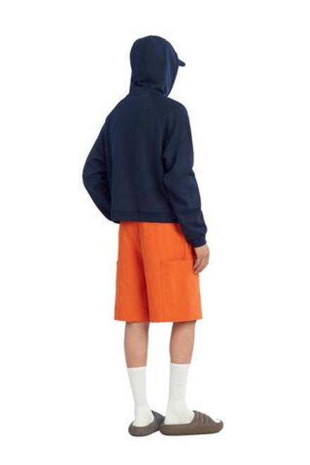 ZARA X BENITO ANTONIO ШОРТЫ-БЕРМУДЫ-КАРГО СВОБОДНОГО КРОЯ С ЗАЩИПАМИ, ОРАНЖЕВЫЙ