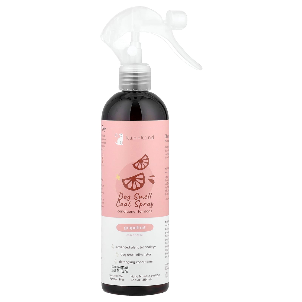 Kin+Kind, Dog Smell, спрей для шерсти, кондиционер для собак, грейпфрут, 354 мл (12 жидк. унций)
