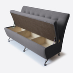 NEW! Диван прямой "Форма" Dream Grey (серый) с декоративной прошивкой 140 см