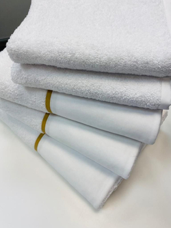 Набор полотенец 5шт Claire Batiste Atelier Brise белый с зеленым кантом