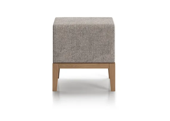 Банкетка Fjord 40 см (бежевый рогожка, бук)