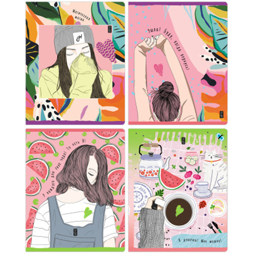 Тетрадь 48л., А5, клетка BG "Девочки, такие девочки"