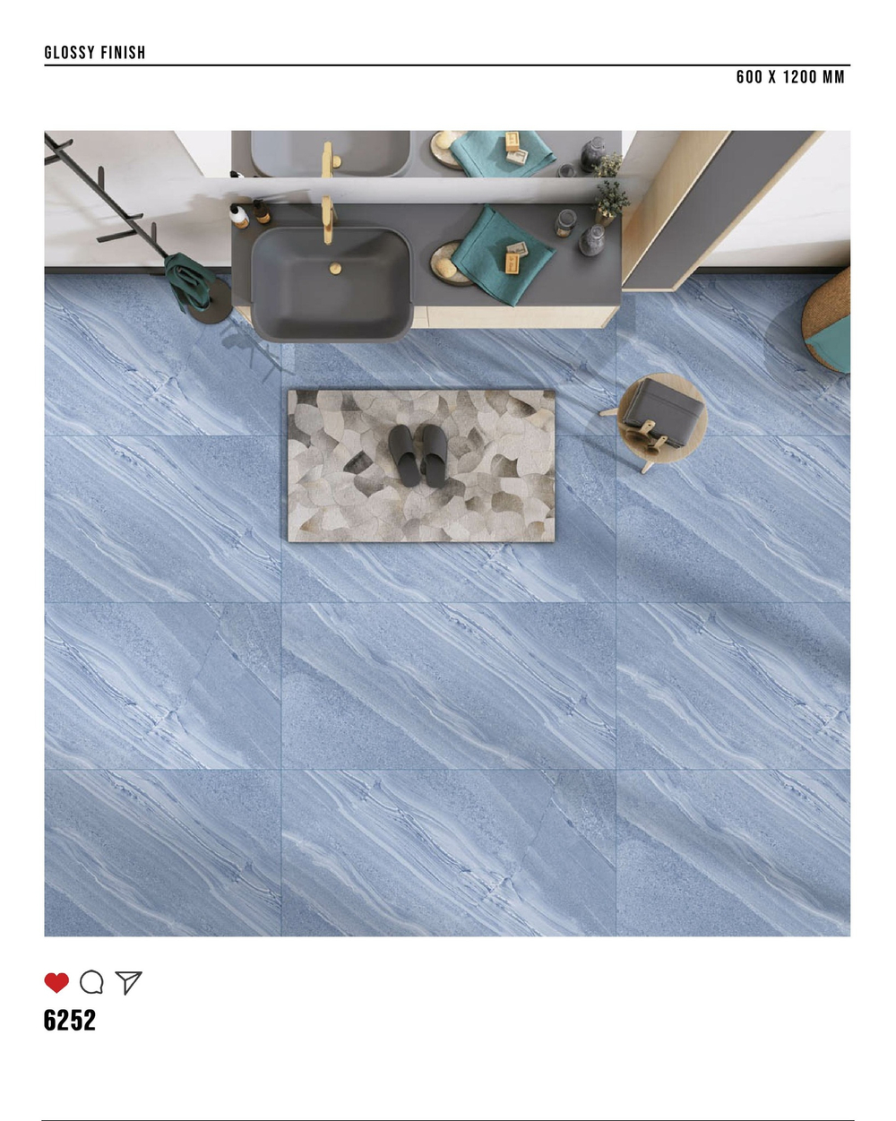 Керамогранит glossy №3 60х120, 6252