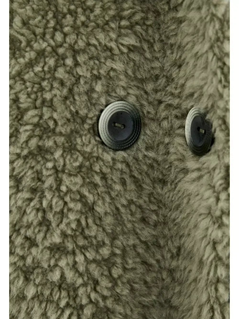 Шуба из овечьей шерсти, зеленая, SilverFox