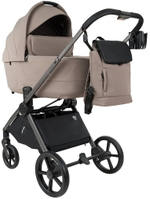 Детская коляска Pituso Teffy 4 в 1 с автокреслом Baesa Black с базой Hazel/Graphite