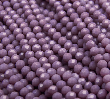БН023НН23 Хрустальные бусины "рондель", цвет: светло-фиолетовый непр., 2х3 мм, 95-100 шт.