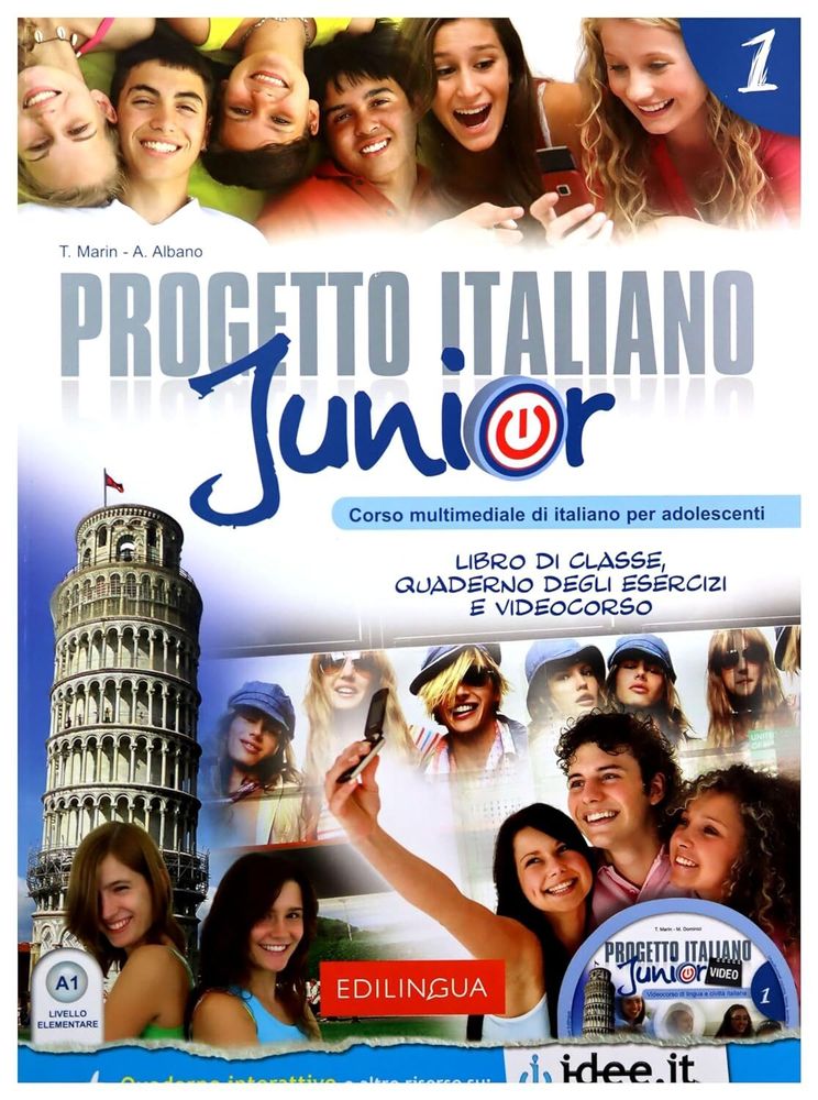 Nuovo Progetto italiano Junior 1 Libro + Quaderno + DVD