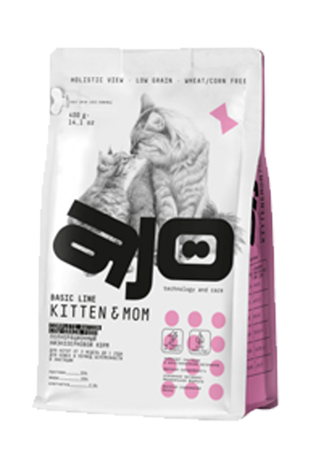 AJO Mohter & Kitten Индейка 400гр.