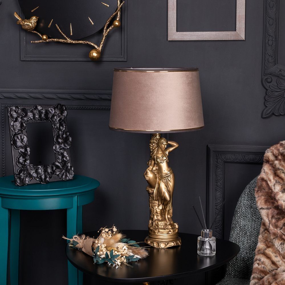 Настольная лампа Девушка с кувшином Тюссо Капучино