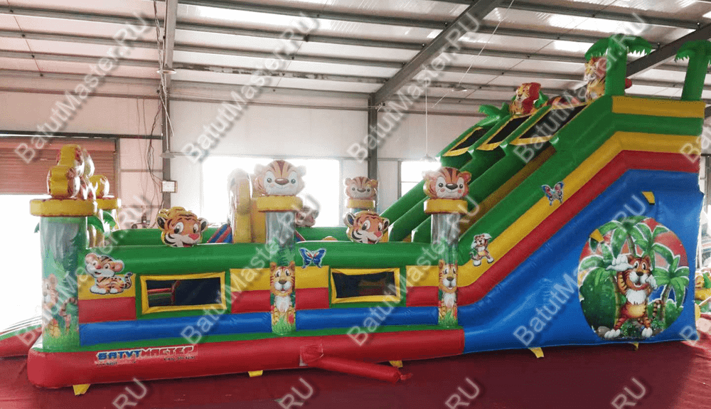 Коммерческий батут "Тигриная страна 2", 10*5*5,5 м