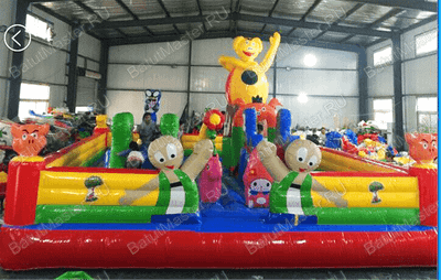 Коммерческий надувной батут "Озорные свинки"