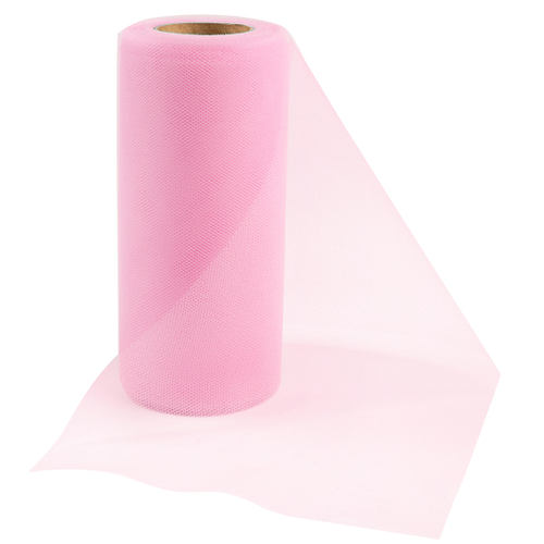 Фатин в рулоне (15 см*22,86 м) Нежно-розовый, 1 шт.