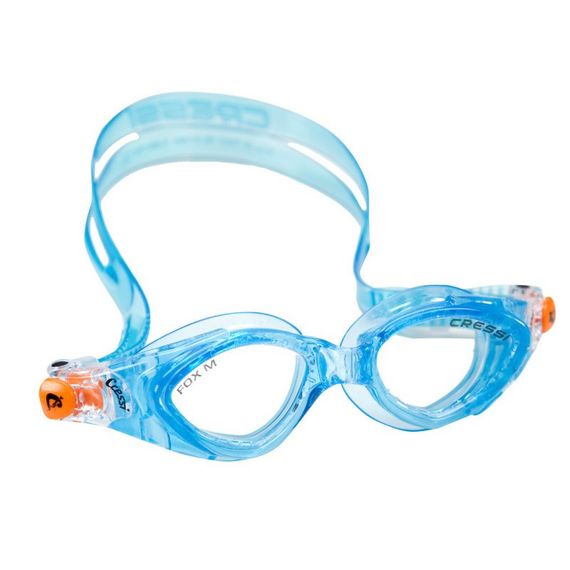 Очки для плавания детские Cressi King Crab Голубой прозрачный силикон