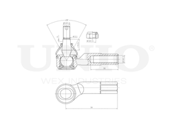 Наконечник рулевой левый UNIO SSP-10089