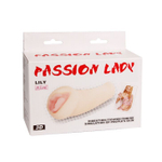 Вибрирующий мастурбатор-вагина с нежными губками Lily - 18 см. (Цвет: телесный)