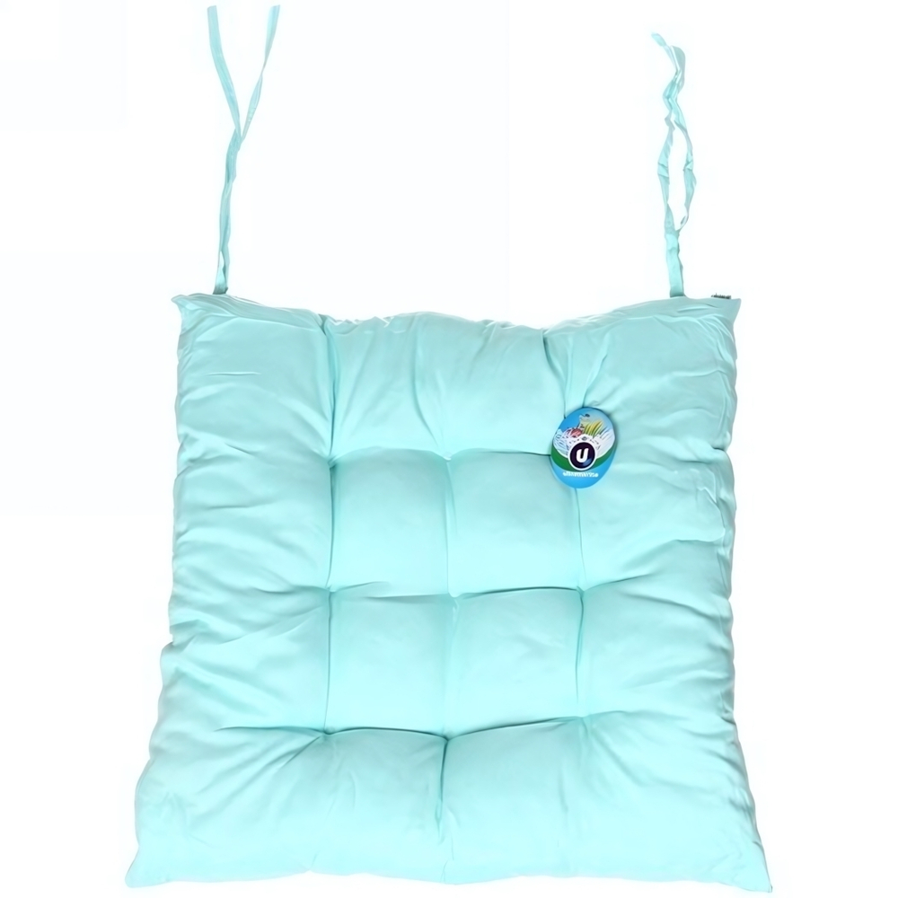 Сидушка на стул 40*40см «ИДЕА» цвет голубой