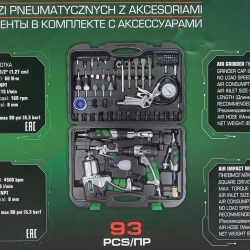 Набор инстр. с аксессуарами57пр(гайковерт-1/2'',650н/м,пневмозач.маш.-6мм, 25000об/мин,пневмотрещ.-1/2'',68н/м,пневмозубило,подкачка, продувоч.) RockForce##Rock FORCE RF-RP7857-57 (RP27313, RP27411, RP2