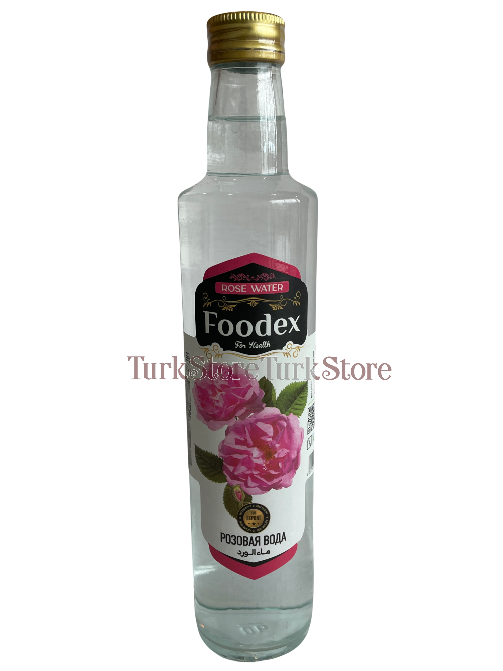 Розовая вода пищевая FOODEX 500 гр стекло
