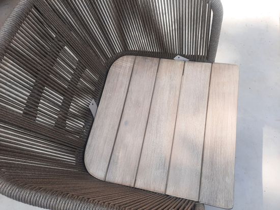 Кресло уличное деревянное плетеное Flores