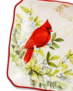 Тарелка пирожковая квадратная 15см Certified International Corp Красочная зима Мир