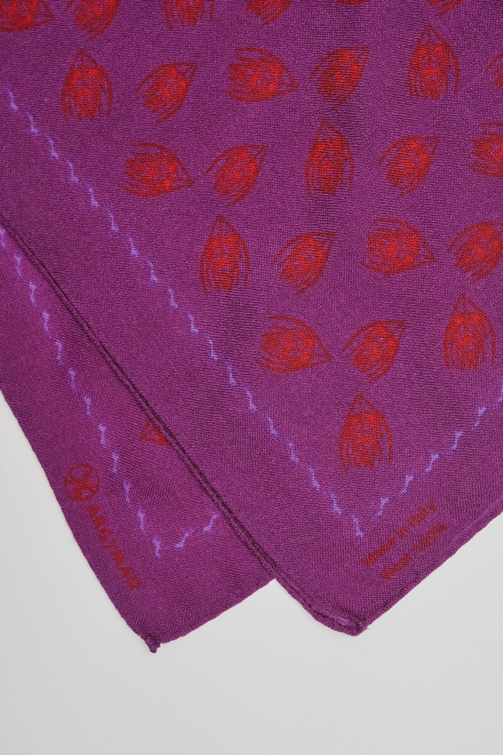 Шерстяной платок Ласточка и тюльпан VIOLET 70×70