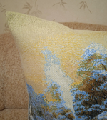 Декоративная гобеленовая наволочка для интерьерной подушки Зима 68х47