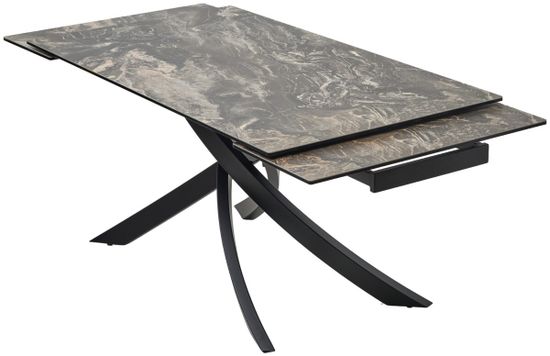 Стол ESTEBIO 160 KL-176, итальянская керамика/ черный каркас