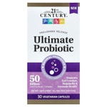 21st Century, Ultimate Probiotic, 50 млрд КОЕ, 30 вегетарианских капсул