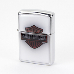 Зажигалка Harley Davidson лого на белом