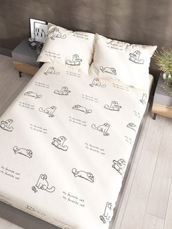 Простынь Сказка "Котики Грей" 240х215 см, перкаль