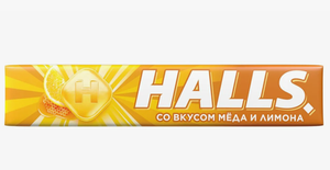 ЛЕДЕНЦЫ HALLS СО ВКУСОМ МЕДА И ЛИМОНА 25ГР