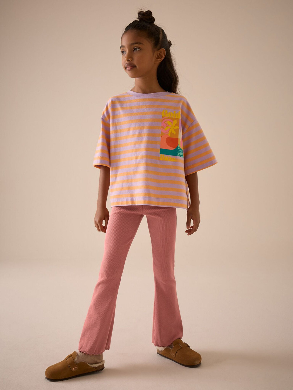 Легинсы-клеш для девочки Next E89-936, Розовый