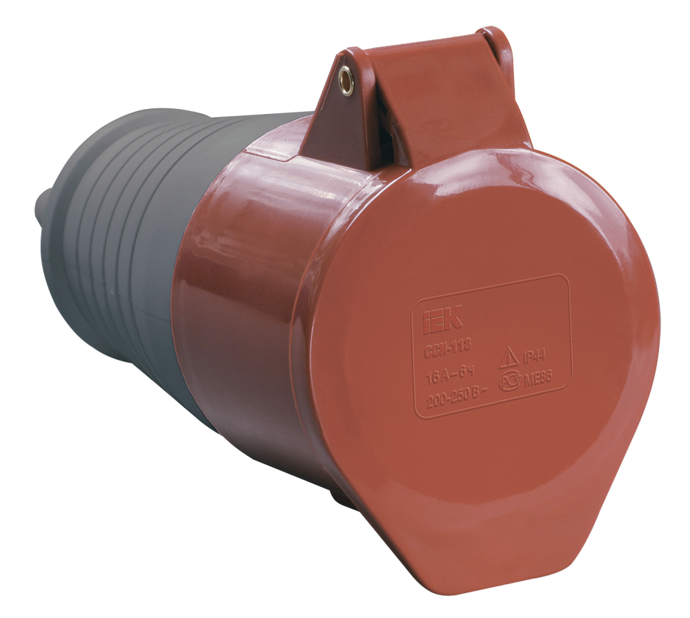 Розетка переносная ССИ-214 16А-6ч/380-415В 3P+PE IP44 IEK