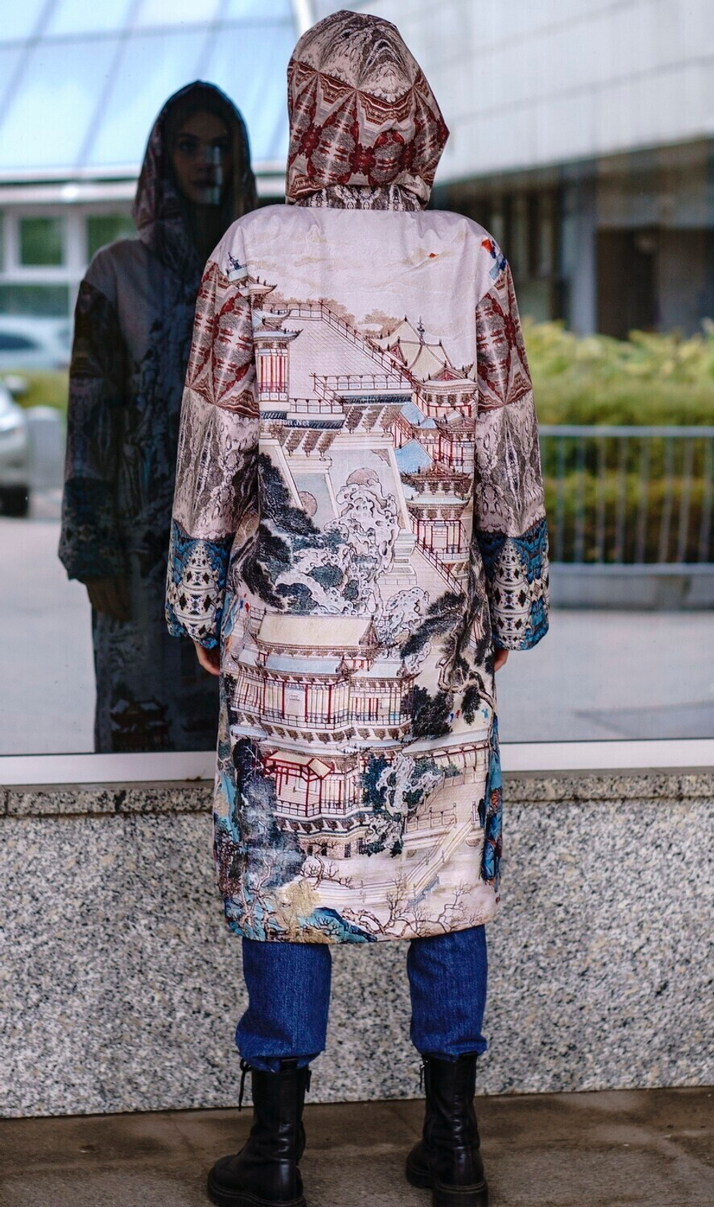 Двустороннее пальто-парка