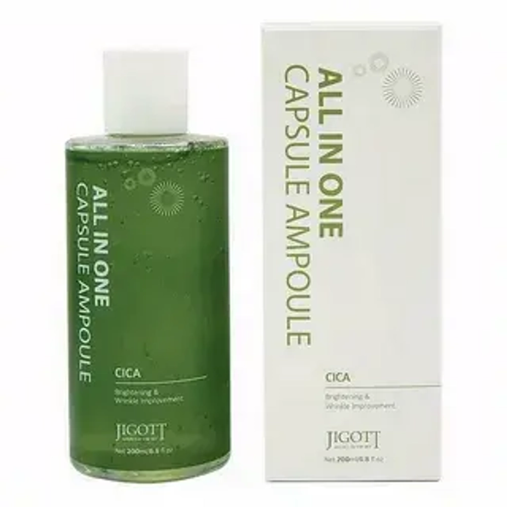Jigott Капсульная сыворотка для лица с экстрактом центеллы азиатской All In One Cica Capsule Ampoule Срок январь 2026