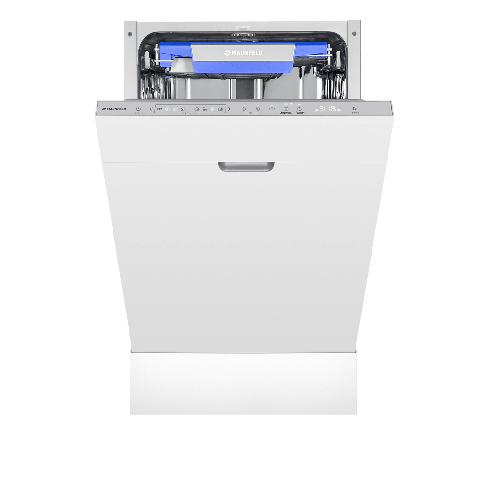 Посудомоечная машина MAUNFELD MLP45330T Smart Beam Inverter Wi-Fi с автооткрыванием и проекцией таймера на пол