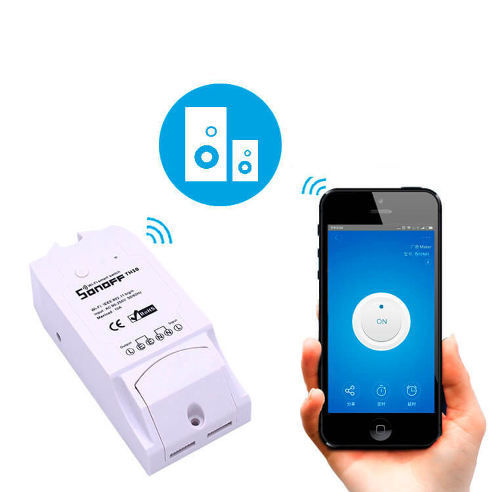 WiFi реле Sonoff TH10 - купить по выгодной цене | Интернет-магазин ...