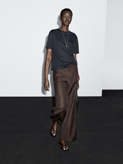 Massimo Dutti Футболка с декоративными швами сзади, темно-синий