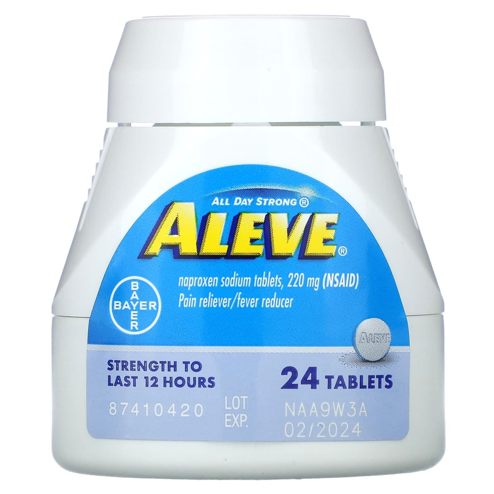 Aleve, Напроксен натрия в таблетках, 220 мг, 24 таблетки