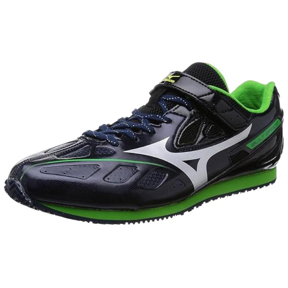 Mizuno Built Sprint 2 Black Green Track And Field Shoes Men"s